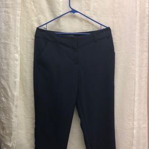 Navy blue crop slacks